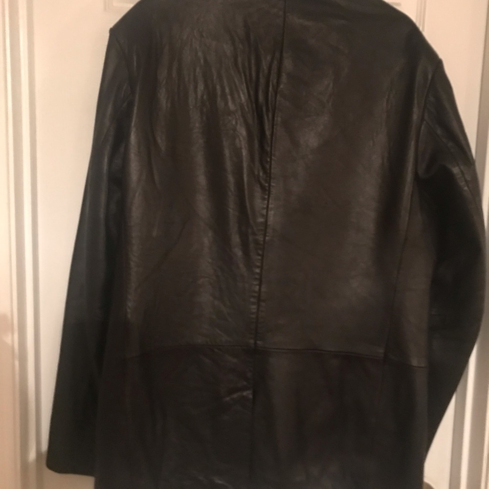 Male Black Leather Jacket - Picture 3 of 8
